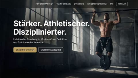 Website für ein Fitness-Coaching