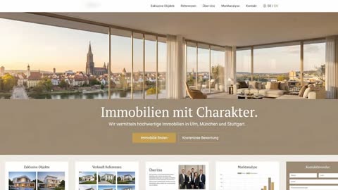 Website für einen Immobilienmakler