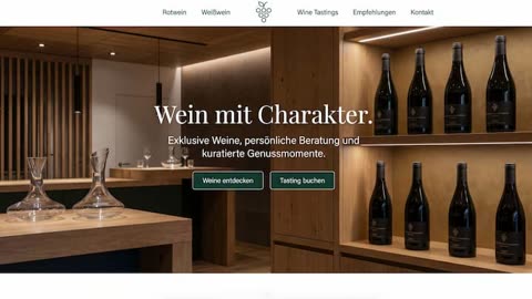 Website für einen Weinhändler