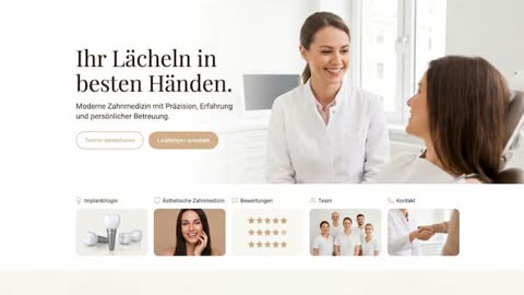 Website für eine Zahnarztpraxis